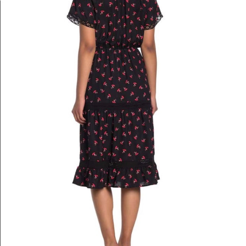 19 Cooper Short Sleeve Dress black/red size small